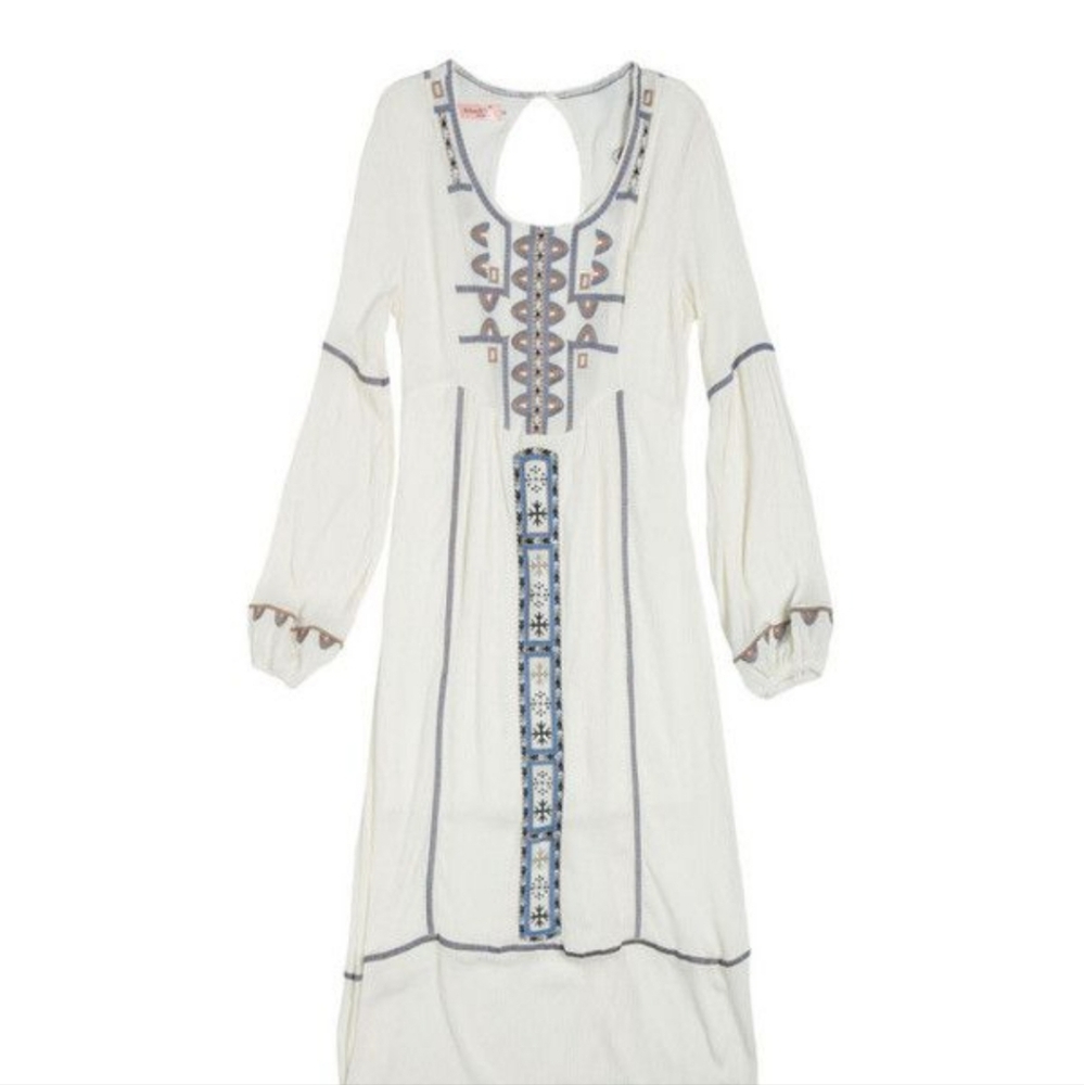Free People Desert Winds Dress in Ivory Combo Size 8  RARE